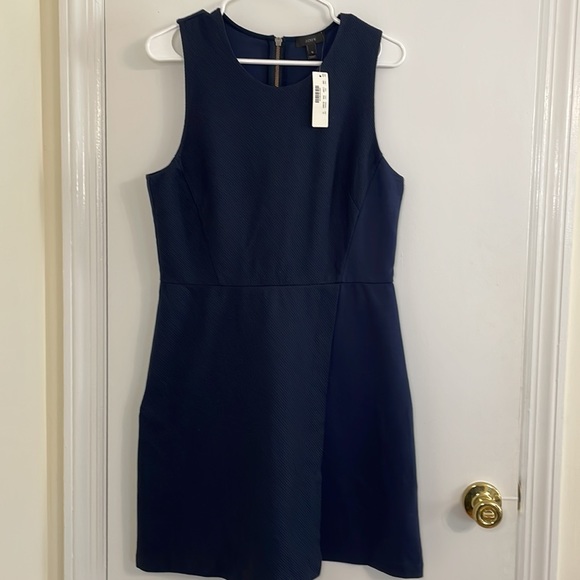 J.CREW Mesh wrap dress Navy Blue
Size 10 Sleeveless Scoop Neck C1949 NWT - Picture 5 of 10